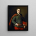 Ritratto di John Woodyeare - Pompeo Batoni — quadro incorniciato alla parete