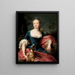 Ritratto di una dama in Diane cacciatrice - Pompeo Batoni — quadro incorniciato alla parete