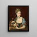 Ritratto di una dama in Flore - Pompeo Batoni — quadro incorniciato alla parete
