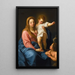 La Vierge à l'Enfant avec le petit Saint Jean-Baptiste - Pompeo Batoni — quadro incorniciato alla parete