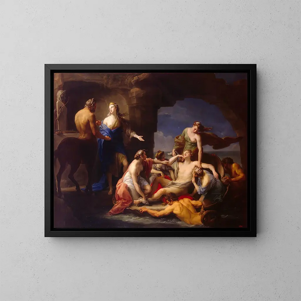 Thétis toglie Achille al centauro Chiron - Pompeo Batoni — quadro incorniciato alla parete