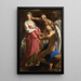 Il Tempo ordina alla Vecchiaia di distruggere la Bellezza - Pompeo Batoni — quadro incorniciato alla parete