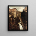 Vista di Nesso - Pompeo Pozzi — quadro incorniciato alla parete