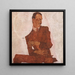 Ritratto di Arthur Roessler - Egon Schiele — quadro incorniciato alla parete