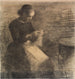 Ritratto di Ida Hammershi con lavori a maglia - Vilhelm Hammershi — vista dell’opera