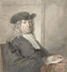 Ritratto di un uomo con un cappello e una parrucca grigia rivolto a destra, probabilmente tra il 1720 e il 1792 - Aert Schouman — vista dell’opera