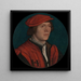 Ritratto di un uomo con berretto rosso - Hans Holbein il Giovane — quadro incorniciato alla parete