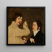 Ritratto di un pittore con un giovane uomo - Jan Antoni Blank — quadro incorniciato alla parete