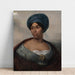 Riproduzione del dipinto Ritratto di una donna con turbante blu - Eugène Delacroix