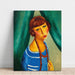 Riproduzione del dipinto Ritratto di Marguerite Gros, sorella di Mme Renée Kisling - Moïse Kisling