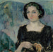 Ritratto della signora Bertha Stenman - Jalmari Ruokokoski — ambientato in un interno