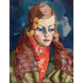 Portrait de femme - Konrad Mägi | Reproduction Tableau Décoration murale affiche copie