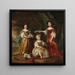 Ritratto di gruppo di tre bambini in abiti eleganti - Scuola olandese — quadro incorniciato alla parete