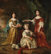 Ritratto di gruppo di tre bambini in abiti eleganti - Scuola olandese — vista dell’opera