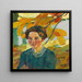 Ritratto di una giovane ragazza - Leo Putz — quadro incorniciato alla parete