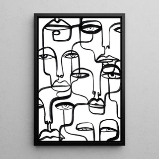 Design poster in bianco e nero - Sguardi Intrecciati