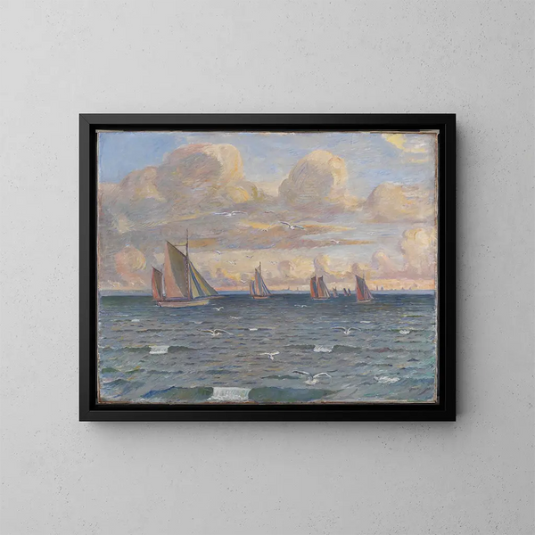 Bateaux dans le son - Poul Simon Christiansen — quadro incorniciato alla parete