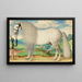 Un Étalon Gris Pommelé Attaché dans un Paysage - Scuola di Praga — quadro incorniciato alla parete