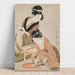 Riproduzione del dipinto Preparazione di pesce crudo - Kitagawa Utamaro