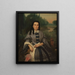 Ritratto della signora Elvira Lavalleja de Calzadilla - Prilidiano Pueyrredón — quadro incorniciato alla parete