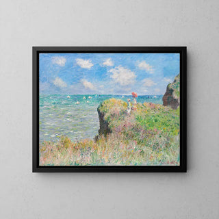 Passeggiata sulla scogliera, Pourville di Claude Monet
