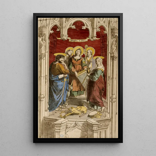 Assemblée de saints dans un décor d'architecture - Prosper Lafaye — quadro incorniciato alla parete