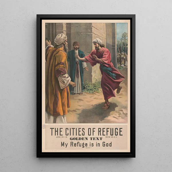 Le città di rifugio - Providence Lith Co — quadro incorniciato alla parete