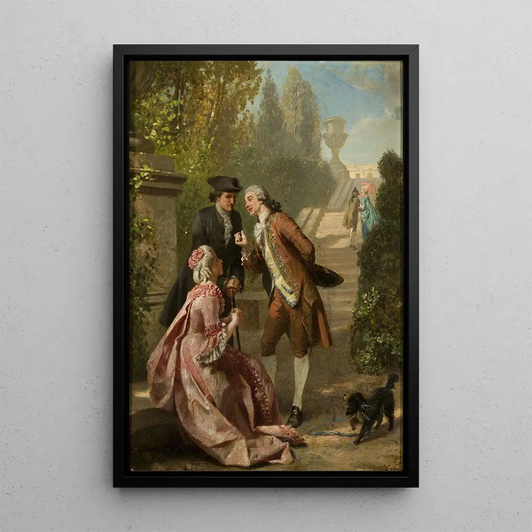Scène dans un parc - Prudent-Louis Leray — quadro incorniciato alla parete