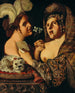 Un'allegoria del senso dell'olfatto e dell'udito - Pseudo Caroselli — vista dell’opera