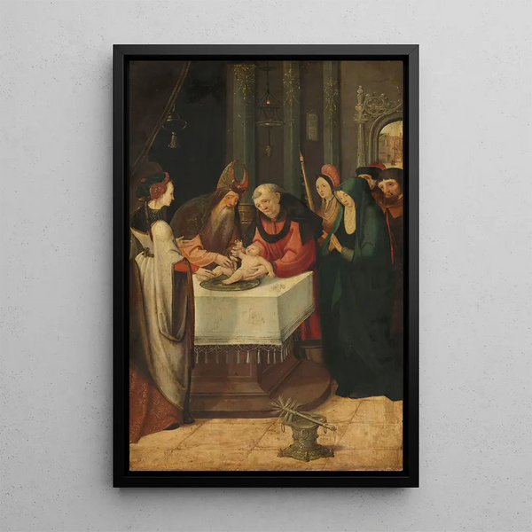 Circoncision du Christ, panneau gauche d'un retable - Pseudo Jan Wellens de Cock — quadro incorniciato alla parete