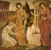 Psyché ai santuari di Giunone e Cerere - Sir Edward Coley Burne-Jones — ambientato in un interno
