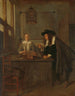 Interno con una merlettaia e un visitatore - Quirijn van Brekelenkam — vista dell’opera