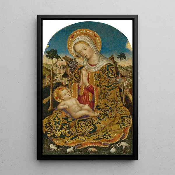 Vierge à l'Enfant - Quirizio di Giovanni da Murano — quadro incorniciato alla parete