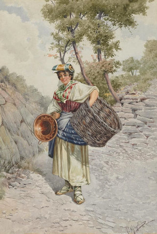 R Gigli - Peasant Girl on a Stony Road.webp