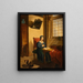 Donna che studia la Bibbia - R. Gontard — quadro incorniciato alla parete