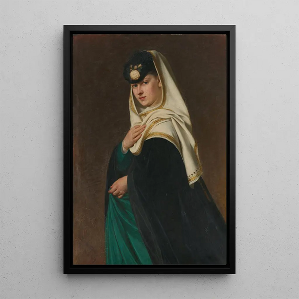Ritratto di donna - R. Max Seemann — quadro incorniciato alla parete