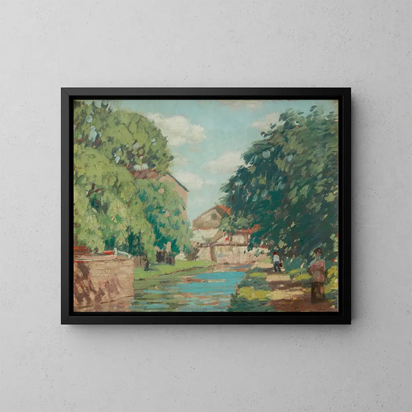 Sentier de halage au bord du canal à New Hope - Rae Sloan Bredin — quadro incorniciato alla parete