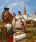 Fare la corte a uno stand di pasticceria a forma di anello alla Fiera di Siviglia - Rafael Benjumea — vista dell’opera