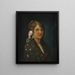 Ritratto di una giovane donna con una rosa - Rafael Enríquez Villanueva — quadro incorniciato alla parete