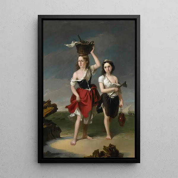 I ricercatori di conchiglie - Rafael García Hispaleto — quadro incorniciato alla parete