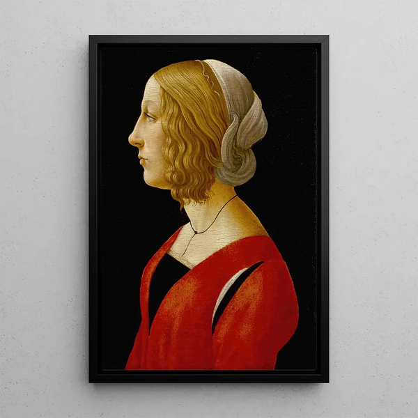 Portrait d'une jeune femme - Raffaellino del Garbo — quadro incorniciato alla parete