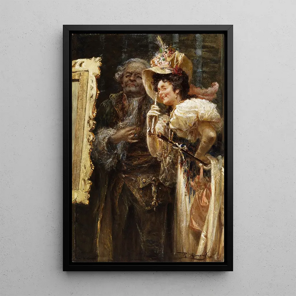 Peinture dans l'atelier de l'artiste - Raffaello Armenise — quadro incorniciato alla parete