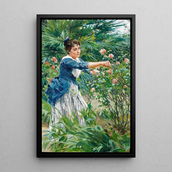 La taille des roses - Raffaello Sorbi — quadro incorniciato alla parete