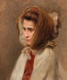 Ritratto di una dama con un cappello visto di lato - Raimund Ritter von Wichera — vista dell’opera