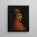 Un ritratto di una dama con uno scialle rosso - Raimundo de Madrazo y Garreta — quadro incorniciato alla parete
