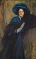 Portrait d'une dame en bleu - Raimundo de Madrazo y Garreta — vista dell’opera
