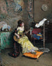 Donna con un pappagallo - Raimundo de Madrazo y Garreta — vista dell’opera
