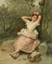 Giovane ragazza seduta ai piedi di un albero - Raimundo de Madrazo y Garreta — vista dell’opera