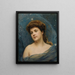Giovane donna circondata da stelle - Raimundo de Madrazo y Garreta — quadro incorniciato alla parete