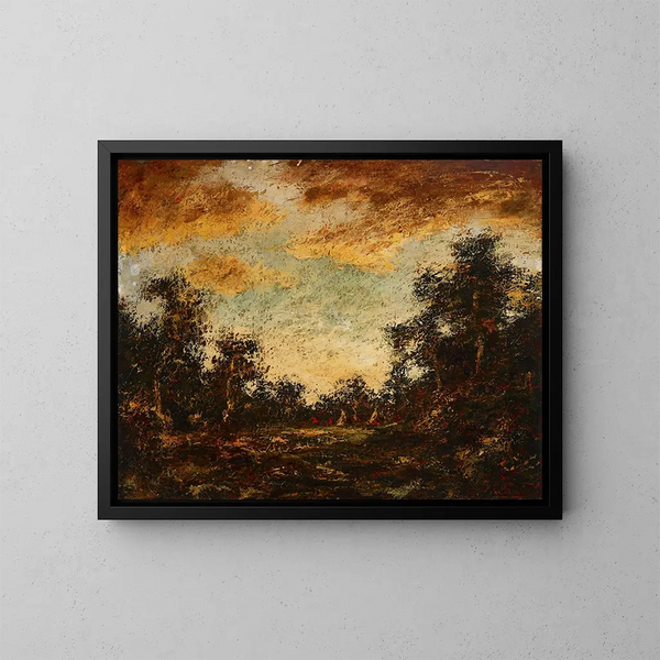 Lumière del mattino - Ralph Albert Blakelock — quadro incorniciato alla parete